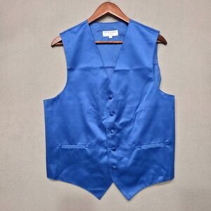 Vesuvio Napoli in Italy Men's Blue Tuxedo Vest Size Medium‎